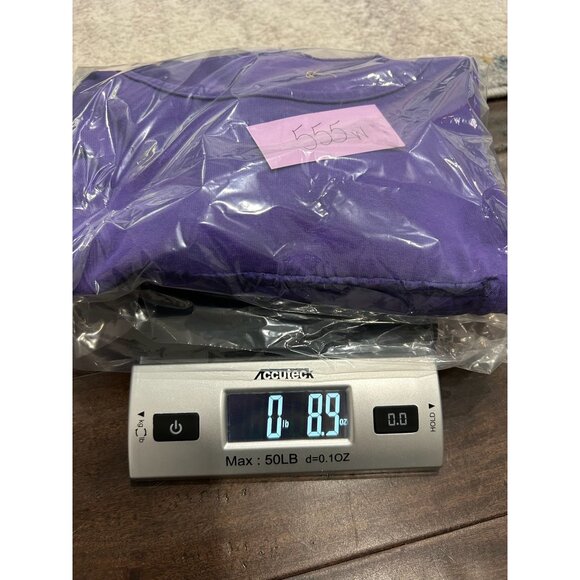 Handcrafted Purple Cotton T Shirt With Colorful Fish Embroidery Patch Design - Picture 8 of 8